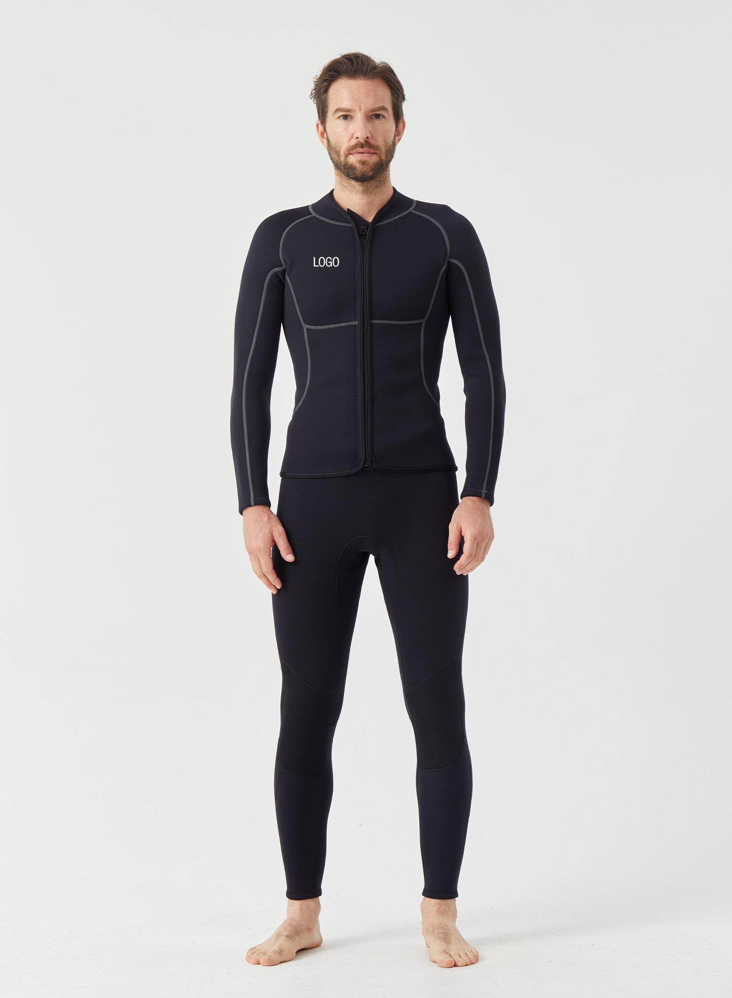 Men Wetsuit 3/2mm Neoprene Full Suit Black | OEM Custom