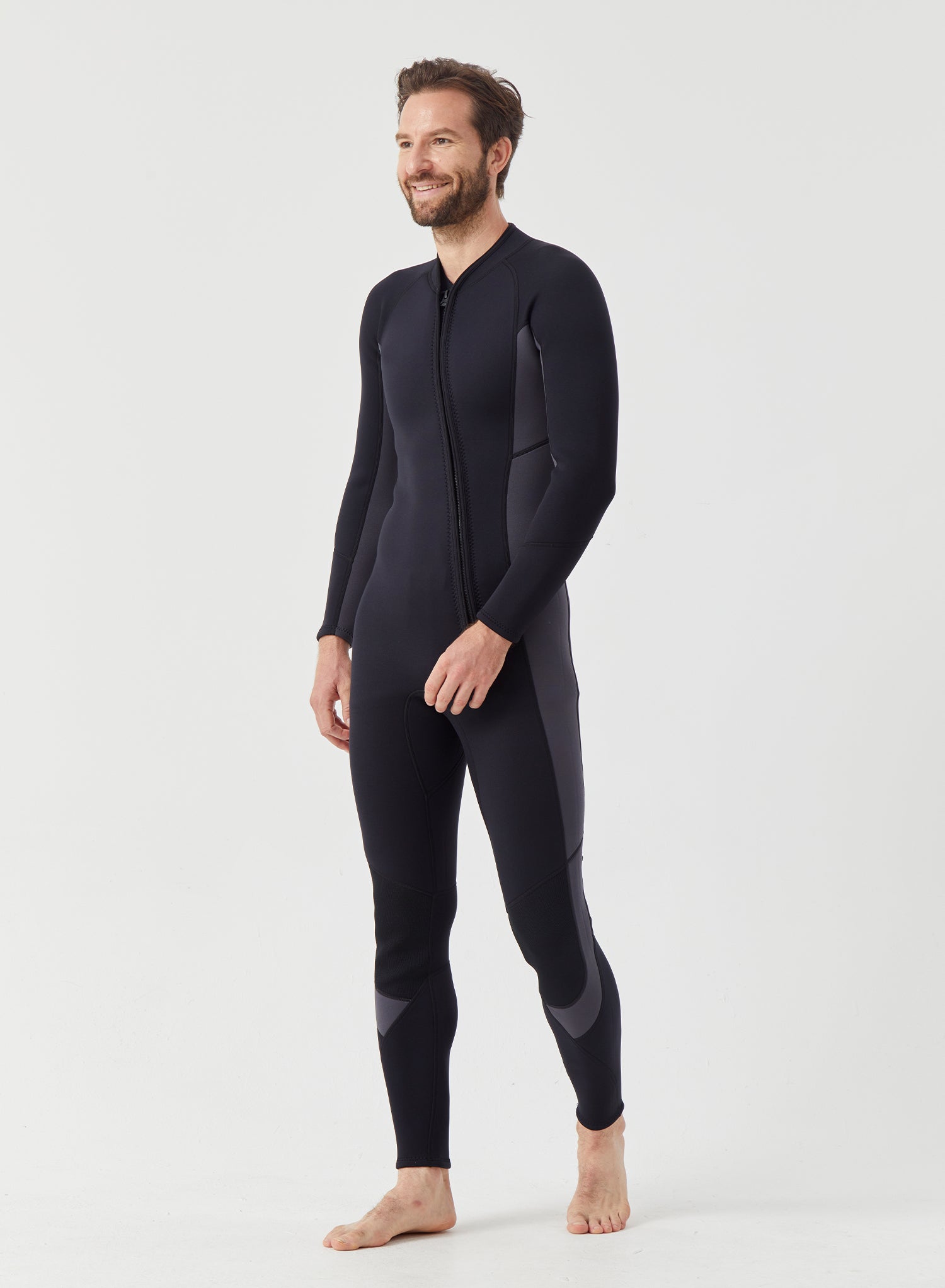 Men Wetsuit 3/2mm Neoprene Full Suit Grey | OEM Custom