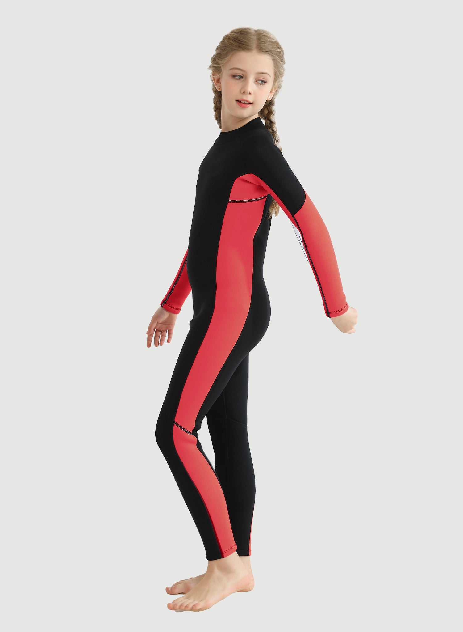 Kids Wetsuit 3/2mm Neoprene Full Suit Red | OEM Custom