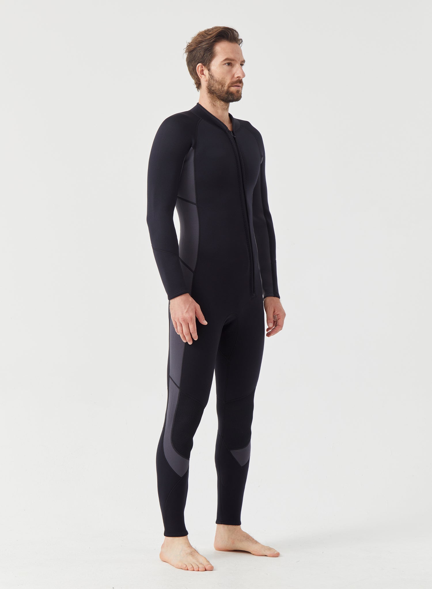 Men Wetsuit 3/2mm Neoprene Full Suit Grey | OEM Custom