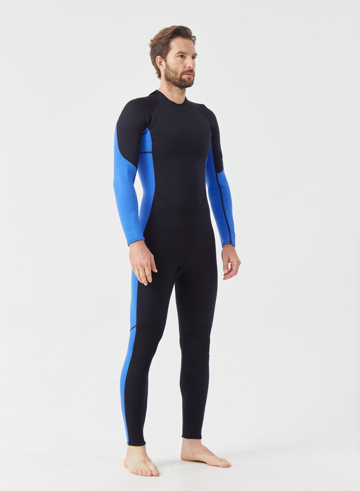 Men Wetsuit 3/2mm Neoprene Full Suit Blue | OEM Custom