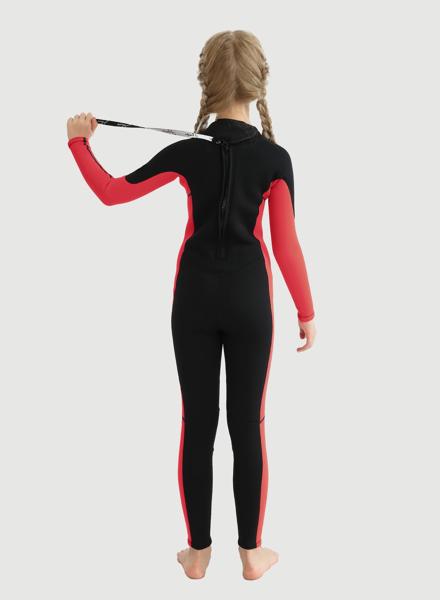 Kids Wetsuit 3/2mm Neoprene Full Suit Red | OEM Custom