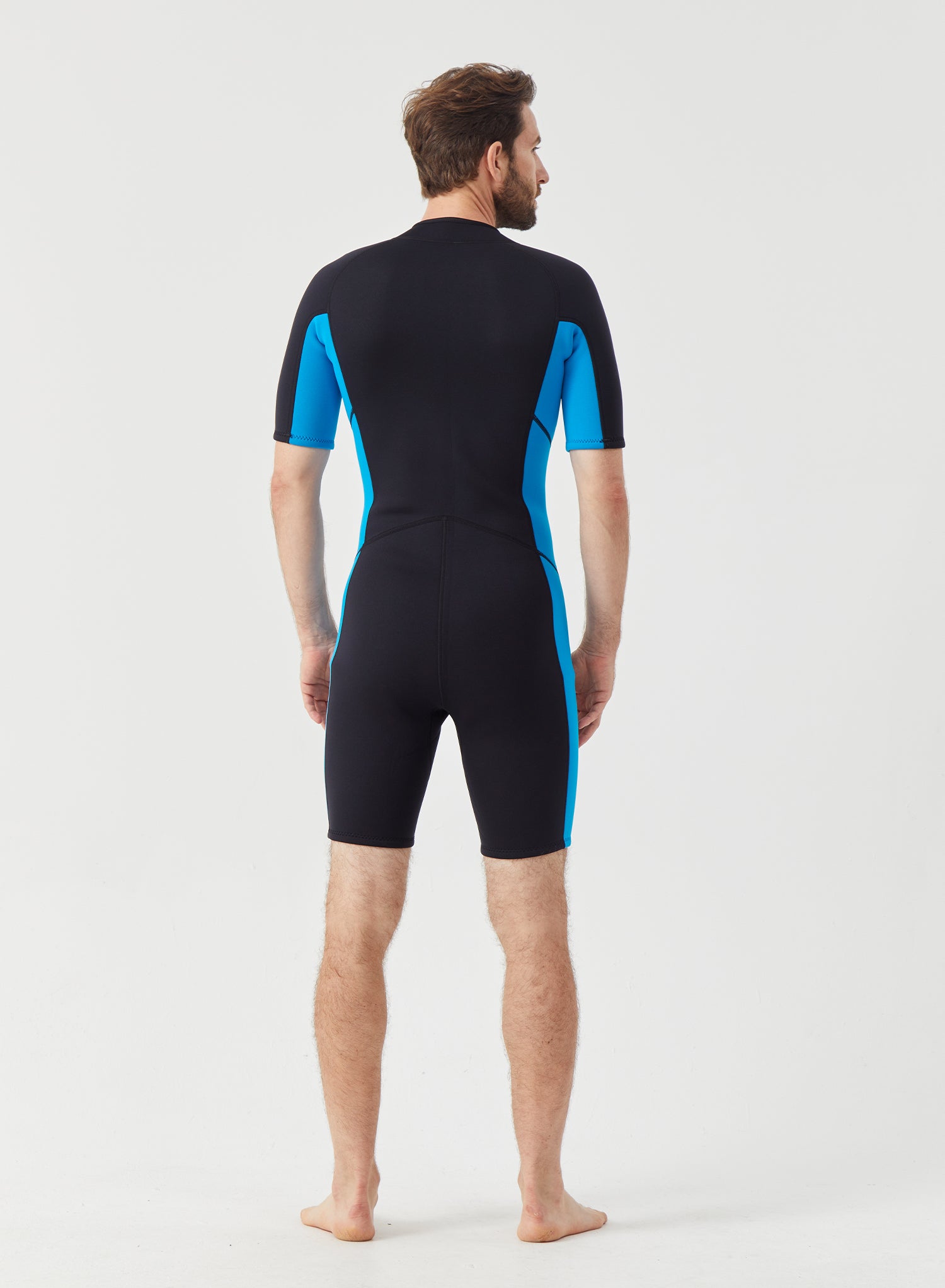 Men Wetsuit 3/2mm Neoprene Shorty Blue | OEM Custom