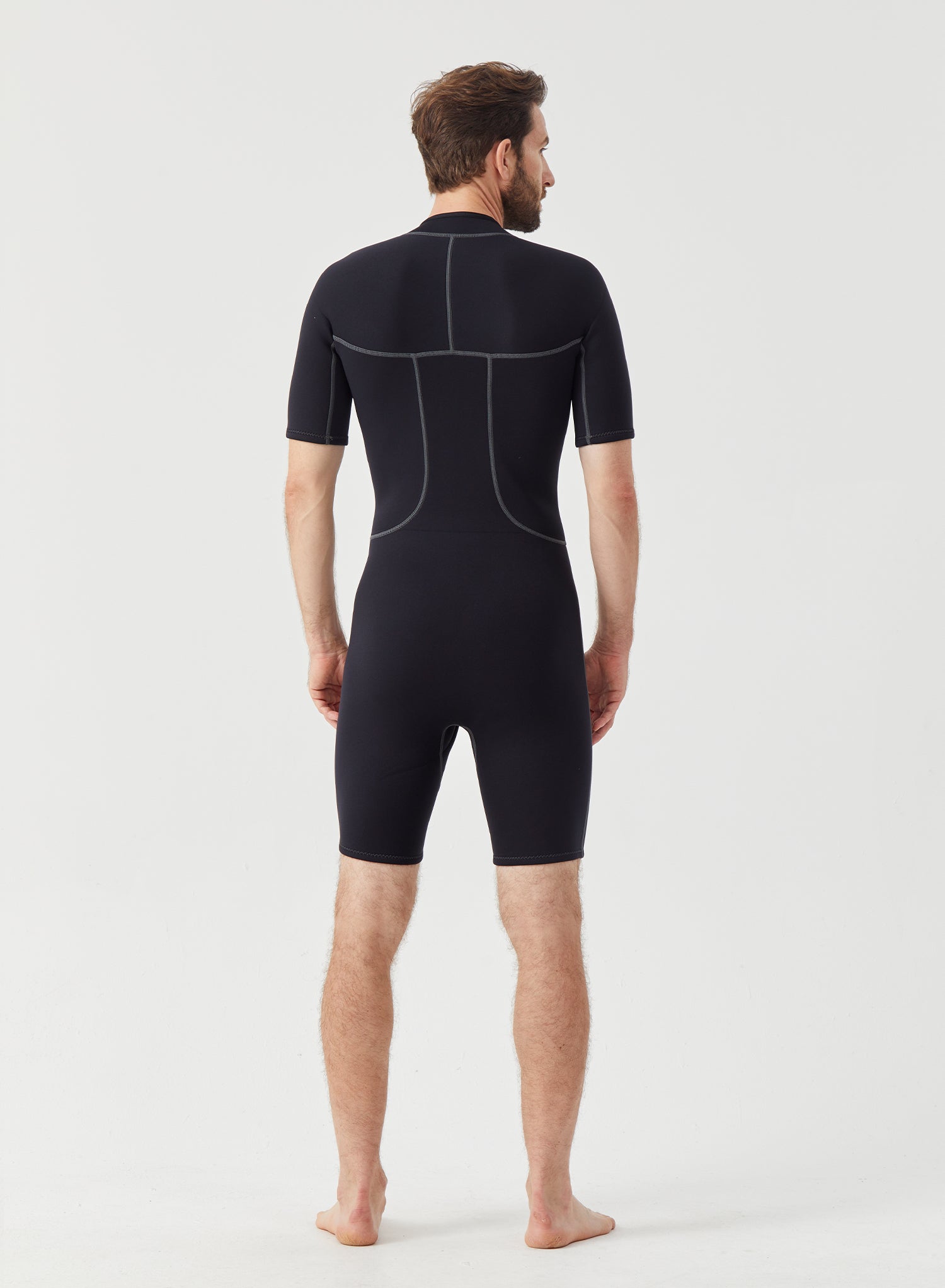 Men Wetsuit 3/2mm Neoprene Shorty Suit Black | OEM Custom