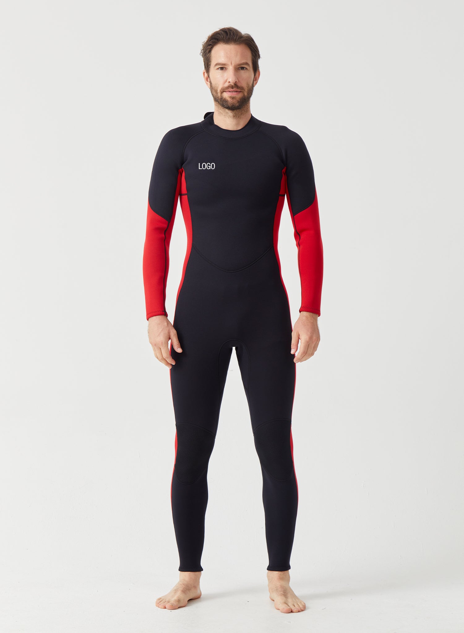 Men Wetsuit 3/2mm Neoprene Full Suit Red | OEM Custom