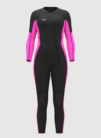 Women Wetsuit 3/2mm Neoprene Full Suit Pink | OEM Custom