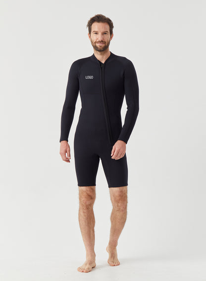 Men Wetsuit 2mm Neoprene Shorty Suit Black | OEM Custom