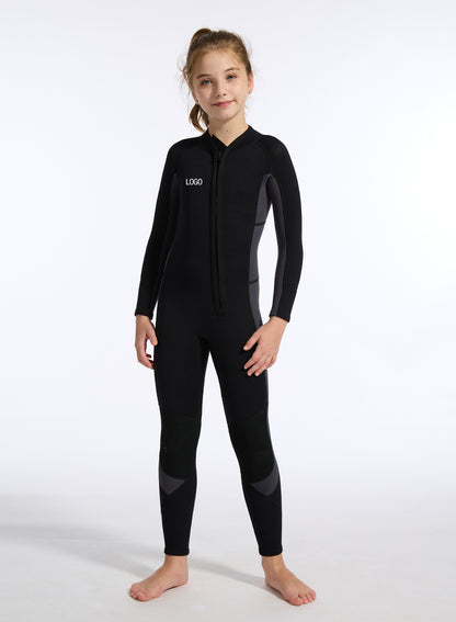 Kids  Wetsuit 3/2mm Neoprene Full Suit Grey | OEM Custom