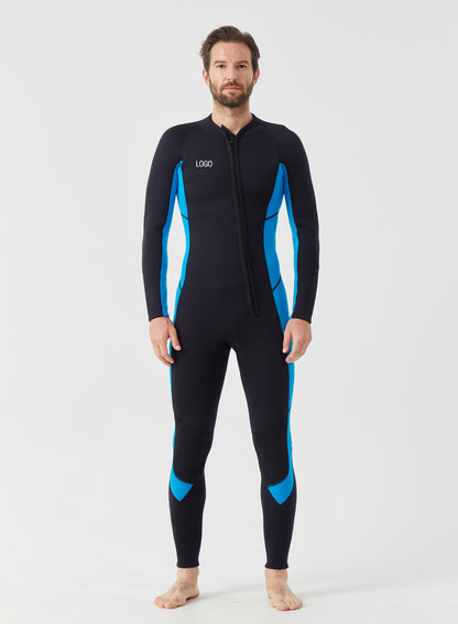 Men Wetsuit 3/2mm Neoprene Full Suit Blue | OEM Custom