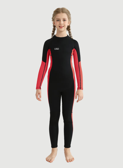 Kids Wetsuit 3/2mm Neoprene Full Suit Red | OEM Custom