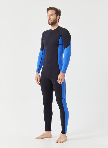 Men Wetsuit 3/2mm Neoprene Full Suit Blue | OEM Custom