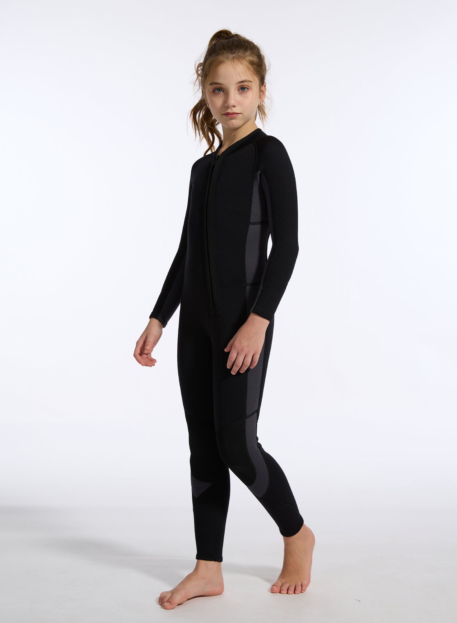 Kids  Wetsuit 3/2mm Neoprene Full Suit Grey | OEM Custom