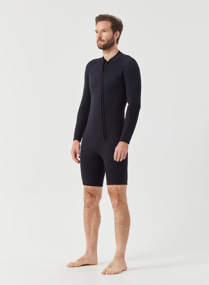 Men Wetsuit 2mm Neoprene Shorty Suit Black | OEM Custom