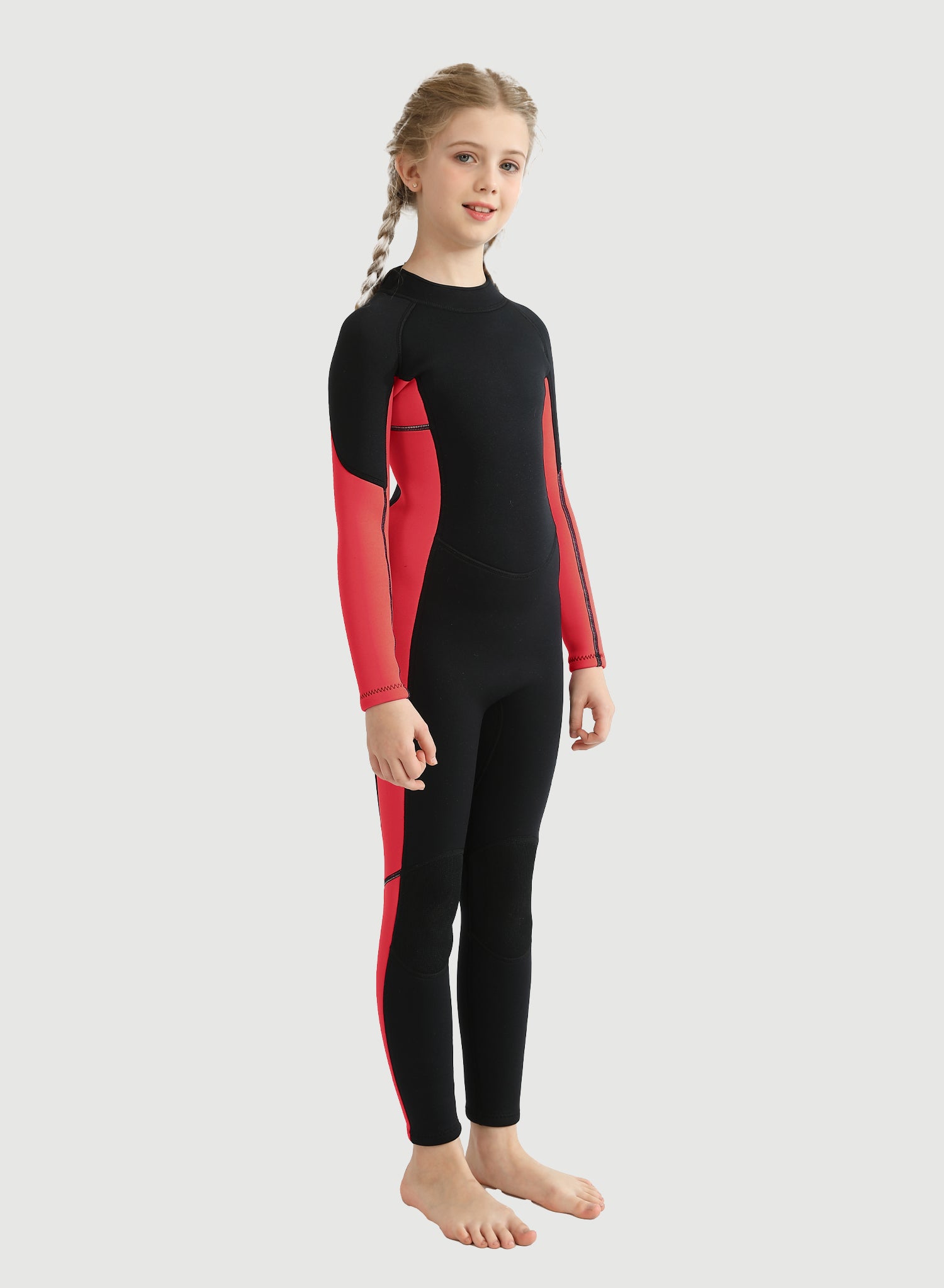 Kids Wetsuit 3/2mm Neoprene Full Suit Red | OEM Custom