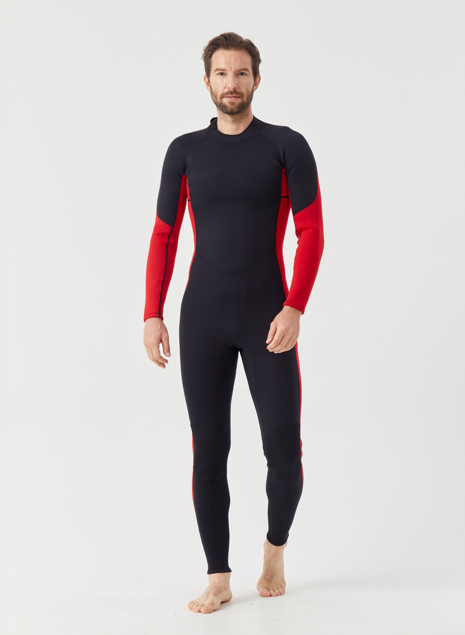 Men Wetsuit 3/2mm Neoprene Full Suit Red | OEM Custom