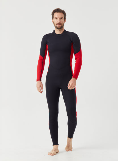 Men Wetsuit 3/2mm Neoprene Full Suit Red | OEM Custom