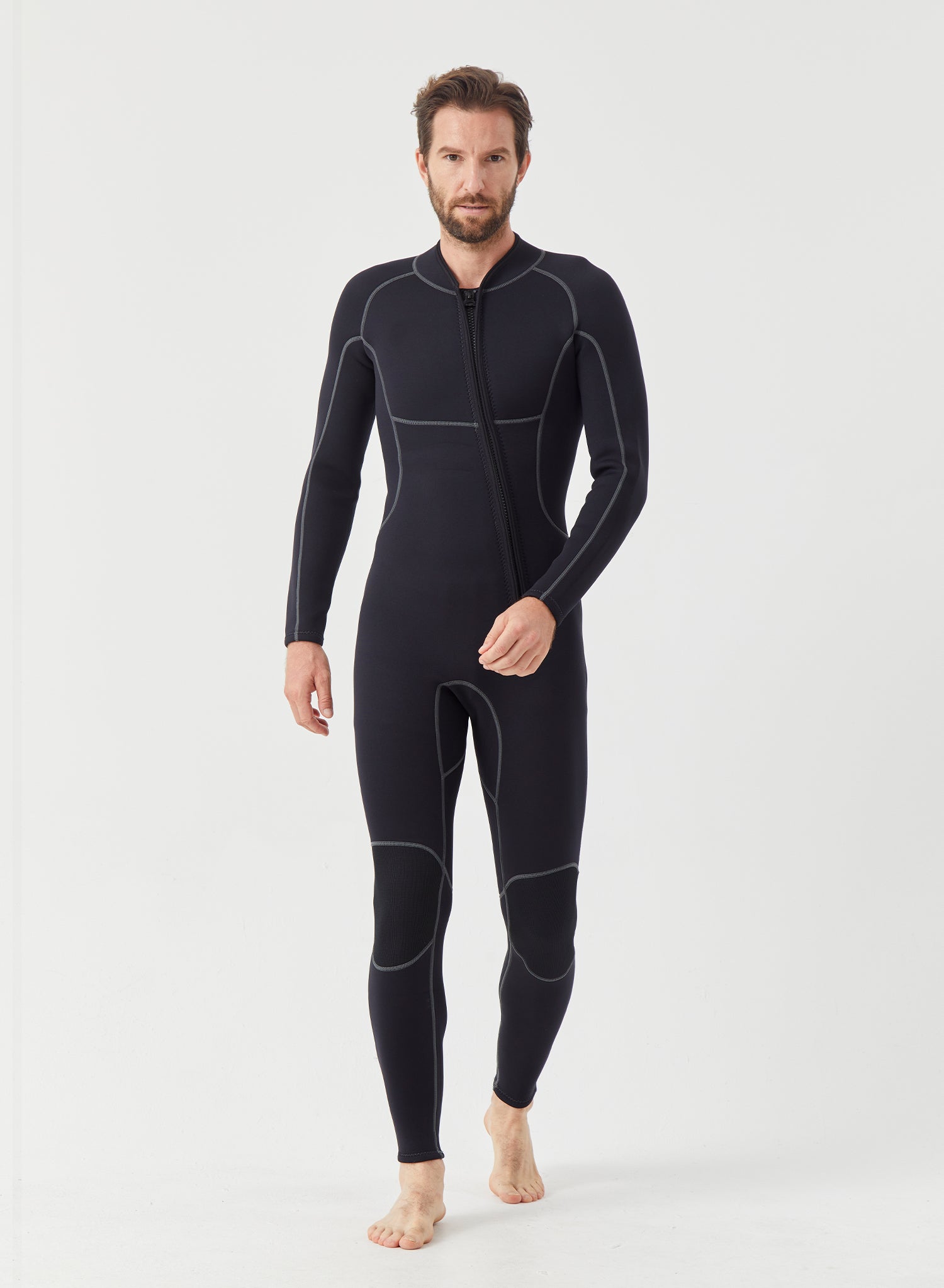 Men Wetsuit 3/2mm Neoprene Full Suit Black | OEM Custom