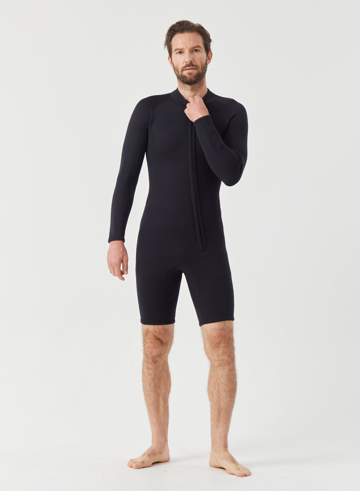 Men Wetsuit 2mm Neoprene Shorty Suit Black | OEM Custom