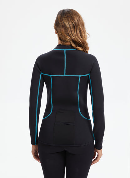 Women Wetsuit Tops 2mm Neoprene Long Sleeves | OEM Custom